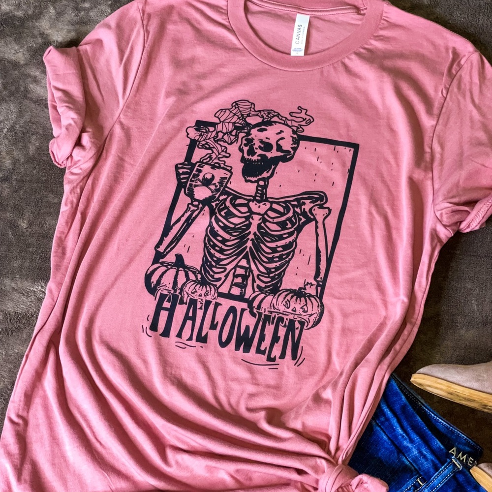Skeleton coffee tshirt